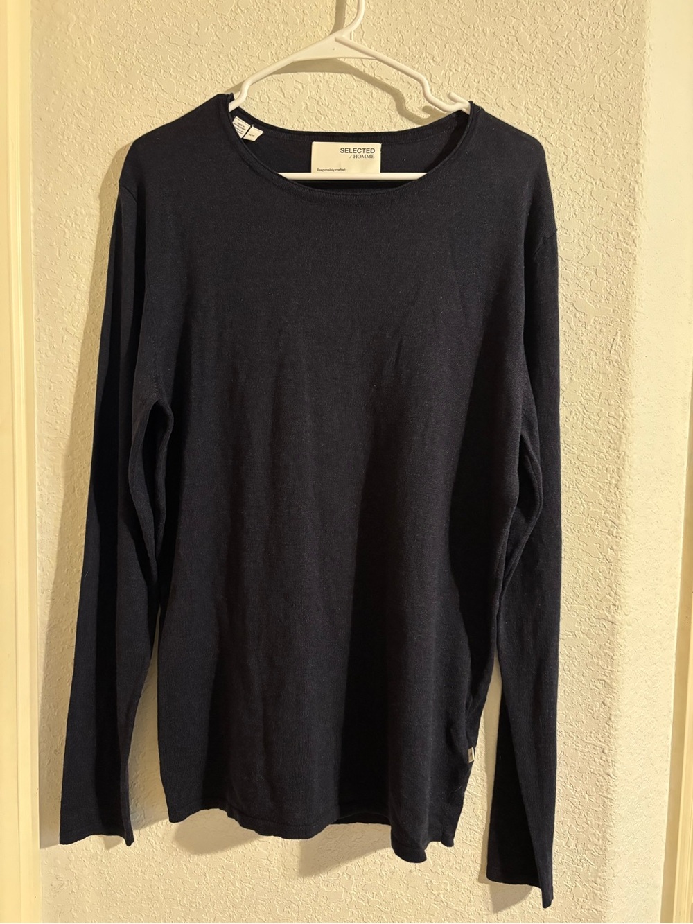 Selected / Homme Navy Crewneck Sweater